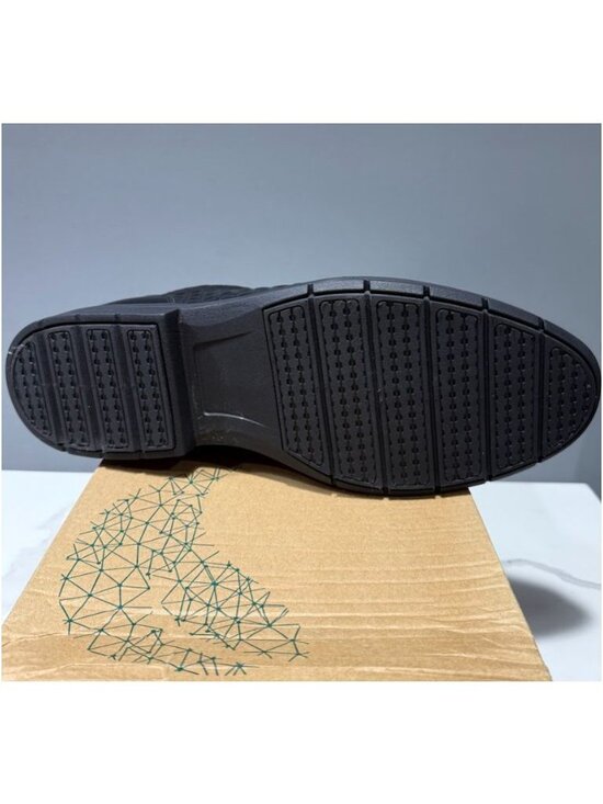 Ortho Comfoot Mens Black Oxford Shoes 03 Leather Lace-Up Size 47 NEW